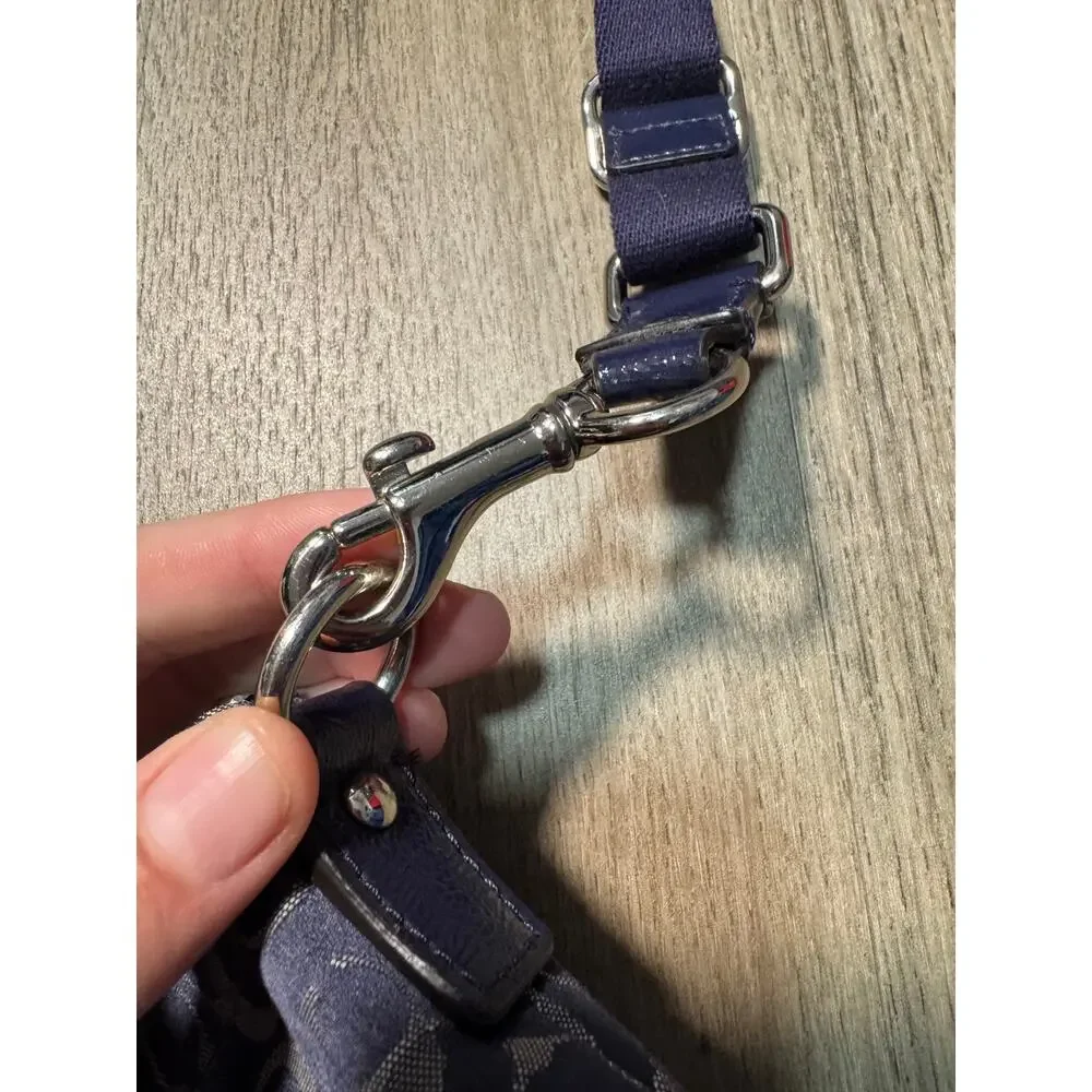 COACH Signature Canvas Navy Crossbody Bag